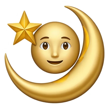 Creat an Star and Crescent emoji sticker