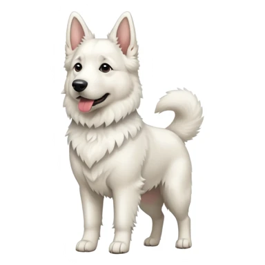 white Swiss Shepherd dog sticker