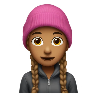 girl in beanie looking at you sticker
