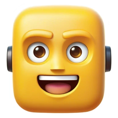 Clash of Clans aesthetic: Cinematic Playful Kinect Sensor Portrait Emoji, rendered in a 3D vector-style similar to standard emojis with minimal shading and bold, simplified shapes. A compact, distinct form with signature details, softly glowing with a modern gaming energy charm. Simplified yet unmistakably iconic, highly detailed and consistent, glowing with a soft radiance and high shine. Stylized with a touch of next-gen innovation and a soft glowing outline, capturing the essence of a beloved gaming relic with a friendly, playful manner! sticker