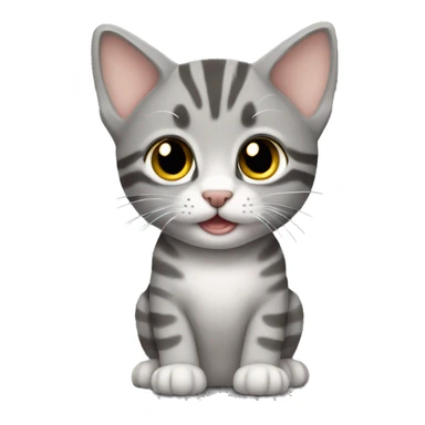 Gray tabby kitten sticker
