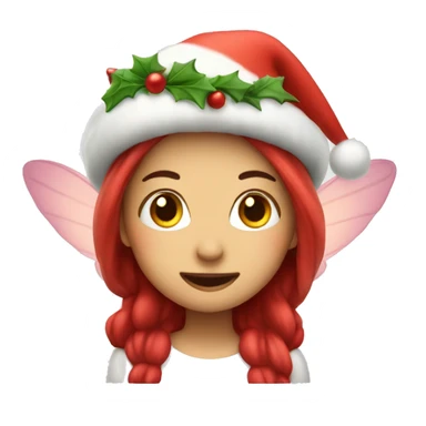 Fairy with Christmas hat sticker