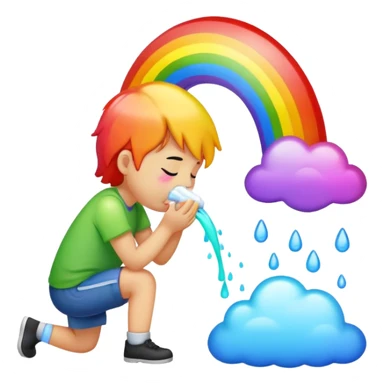 vomiting rainbows sticker
