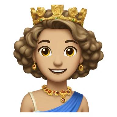 Una leon  rugiendo ,  alegre y elegante con corona de brillo de Reyna  sticker