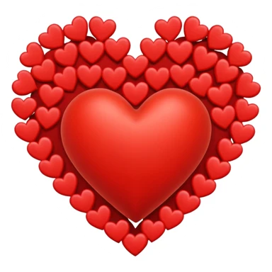 Un cœur avec plein cœur sticker