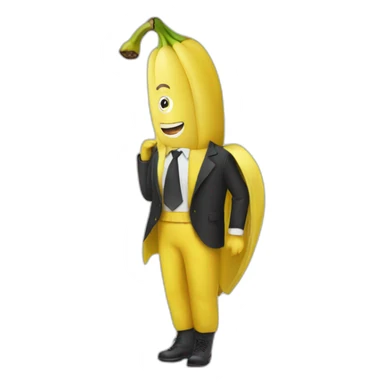 banana costume man sticker