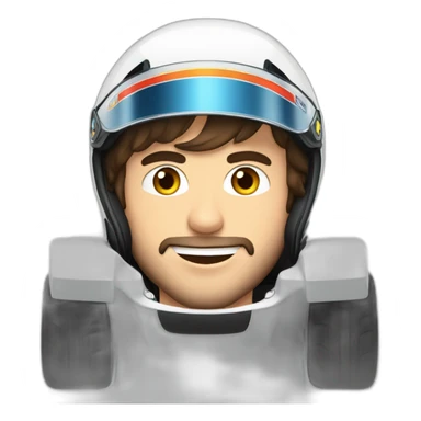 Fernando Alonso conduciendo coche de f1 sticker