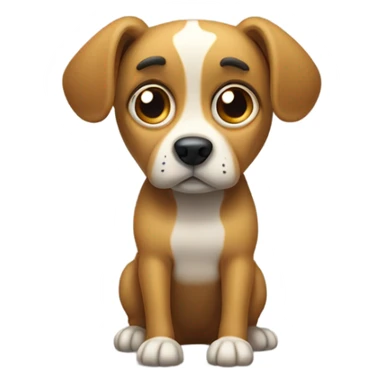 Scared dog sticker