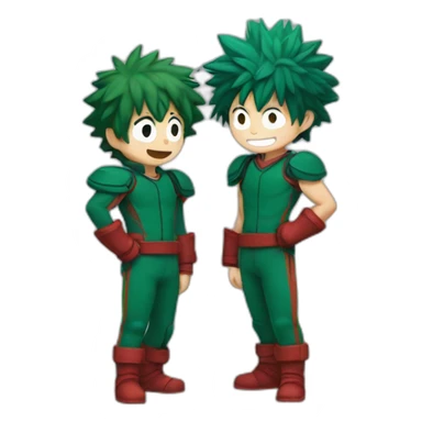 deku et shoto s'embrassent sticker