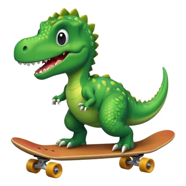 Dinosaur on a skateboard sticker