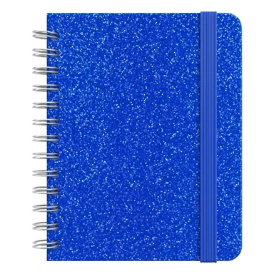 notebook cobalt glittery sparkle sticker