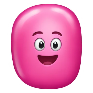 A pink jellybean sticker