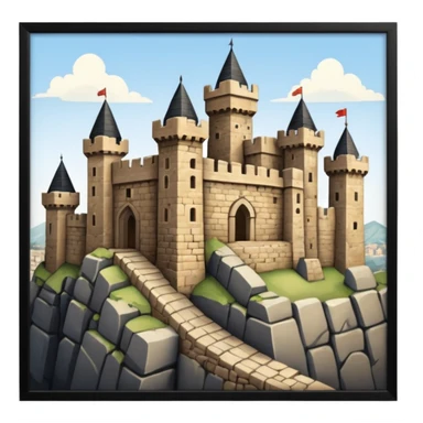 ancient fortified city with high wall sticker