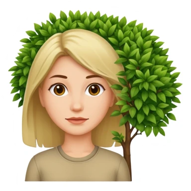 Woman with a bush sticker