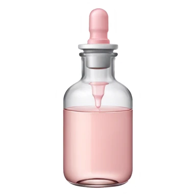 Pale pink serum bottle with white top sticker