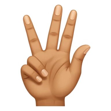 yvl hand sign with index middle and thumb finger raised and all other fingers down sticker