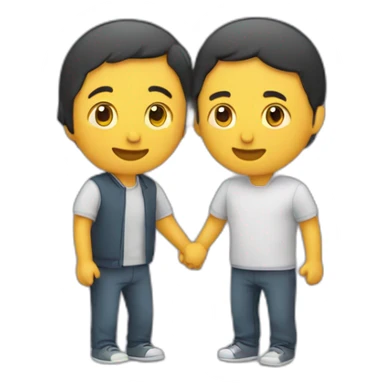 Deux personnes qui s’embrassent sticker