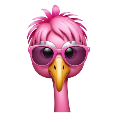 flamingo with sunglasses facing left sticker