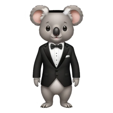 Koala bear in a tuxedo  sticker