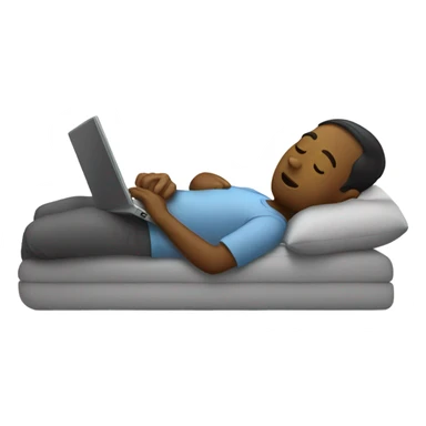 laying down with laptop sticker