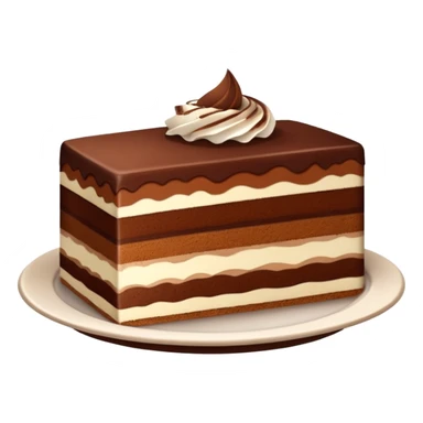 A slice of tiramisu cake sticker