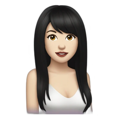 Carly Rae jepsen black long hair sticker