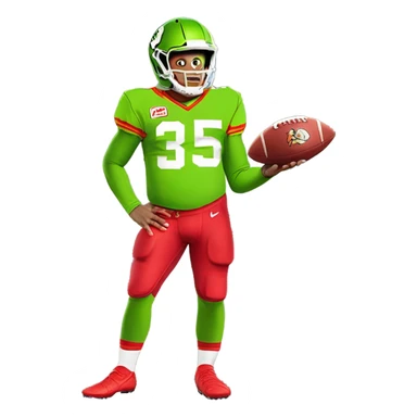 Patrick Mahomes dressed as Kermit the frog sticker