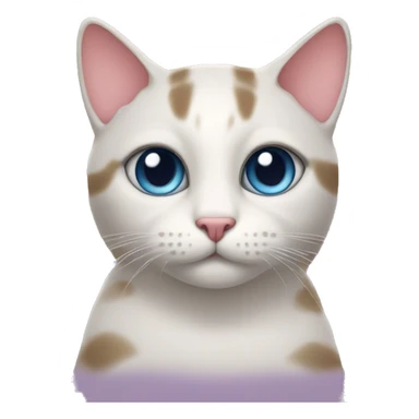 Cat with hearts as eyes sticker