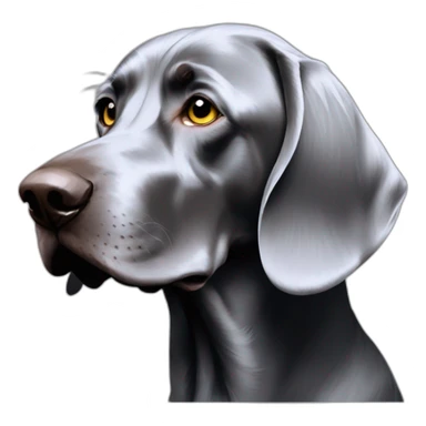 longhair weimaraner all silhouet sticker