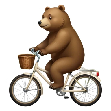 A bear riding a bike  sticker