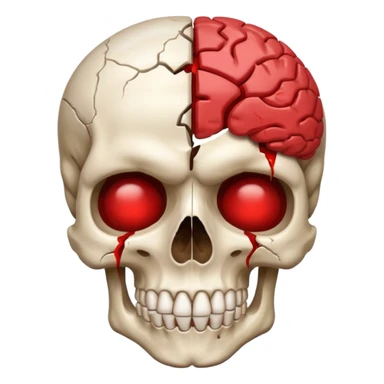 skull with a blown mind sticker