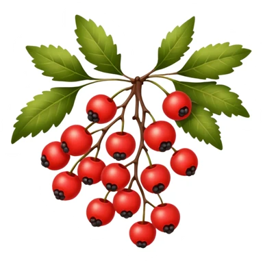 rowan/mountain ash berries, simple sticker
