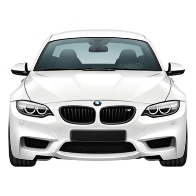 A white BMW sticker