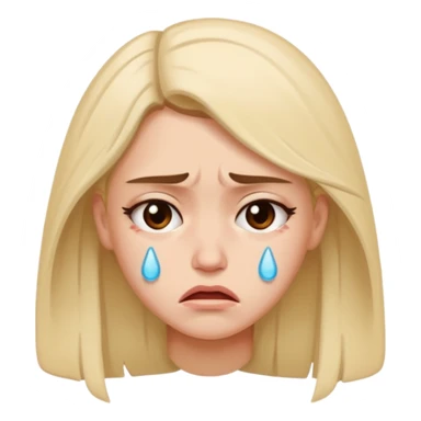 woman both sad and angry sticker