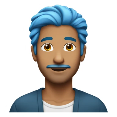 arabic man with blue hair sticker