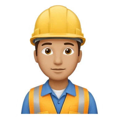 side view engineer wearing a hard hat  sticker