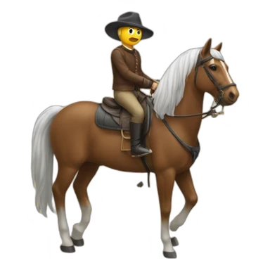 Chat sur un cheval sticker