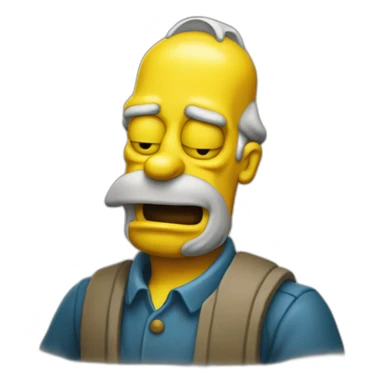 Homer buvant un Ricard  sticker