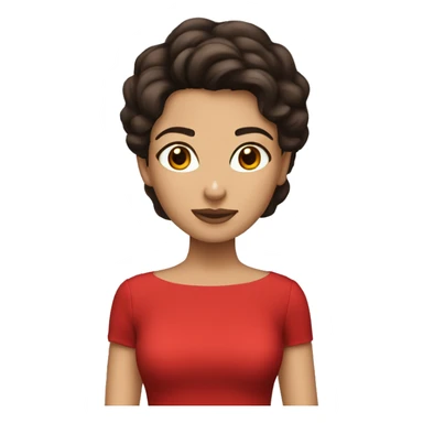Red dress brunette  sticker
