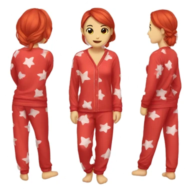 Red pj set  sticker
