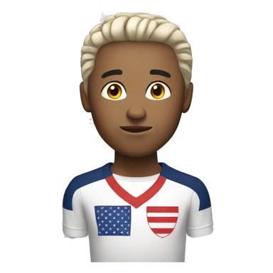 USA white soccer sticker