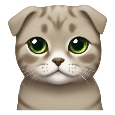 scottish fold brown and green eyes sticker