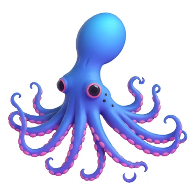 glowing deep sea squid sticker