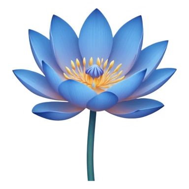 Blue lotus with a side bend sticker