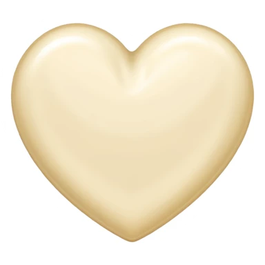Cream heart sticker