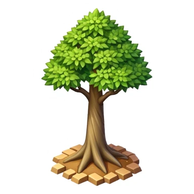 isometric rugged small tree sticker