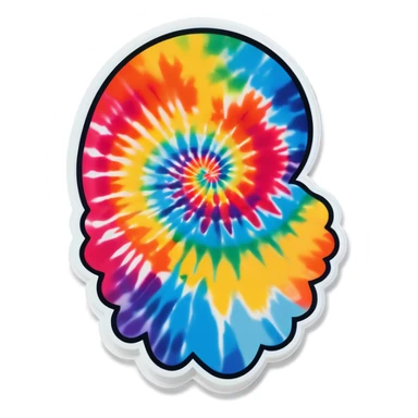 Tie dye sticker