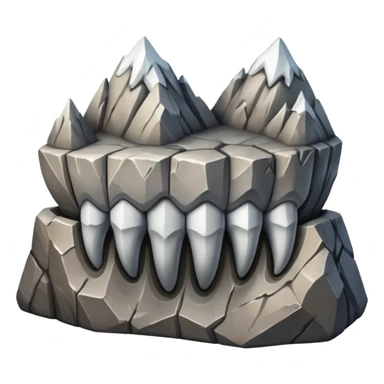 Mountain rock tooth sticker