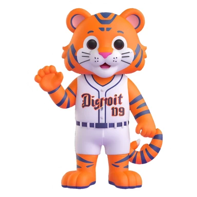Detroit Tigers mascot sticker