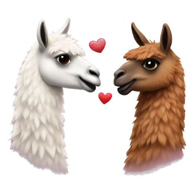 Two llamas in love sticker
